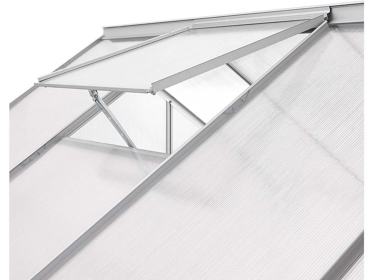 GEWÄCHSHAUS POLYCARBONAT basilic Grau - Grau, Metall (190/195/250cm) - Habitat Garten