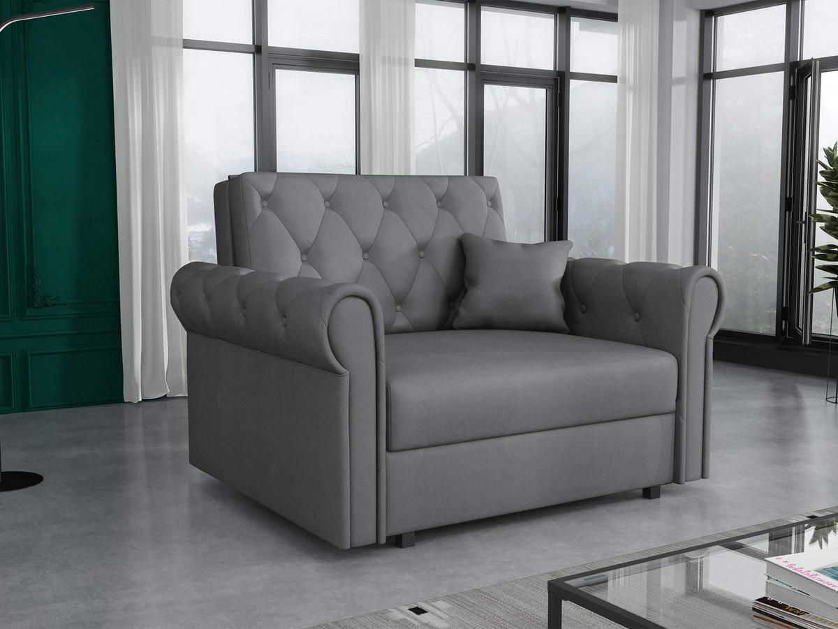 SCHLAFSOFA Viva Roma I - Graphitfarben/Schwarz, Holz/Textil (116/85/98cm) - MIRJAN24