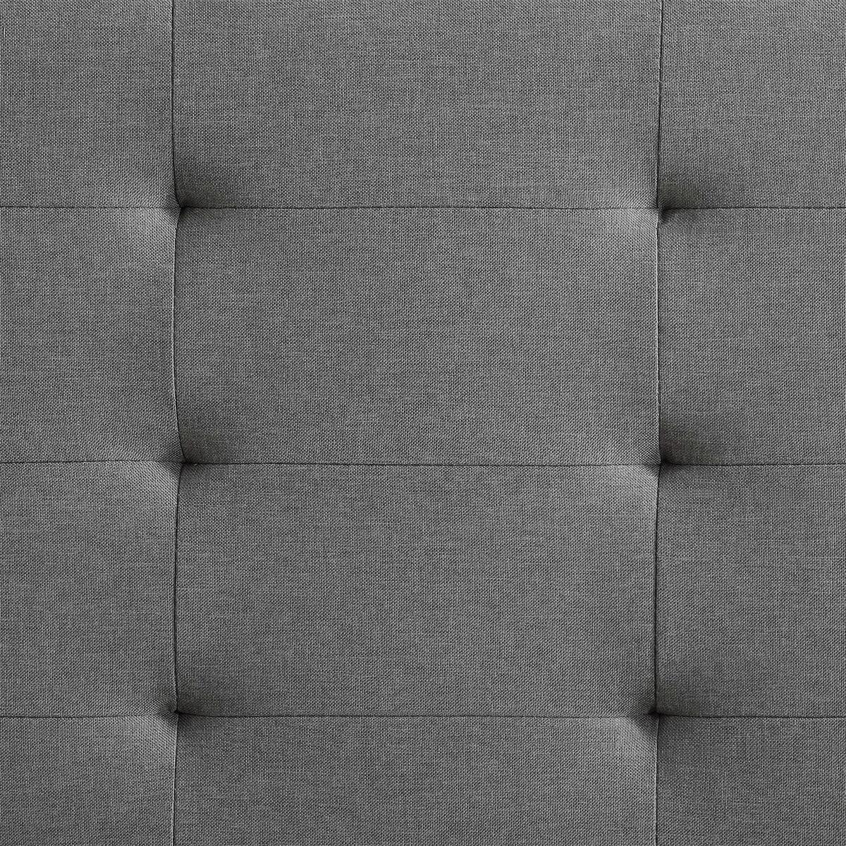 POLSTERBETT NEBRASKA 120X200 CM - Grau, Textil (120/200cm) - CARO-Möbel