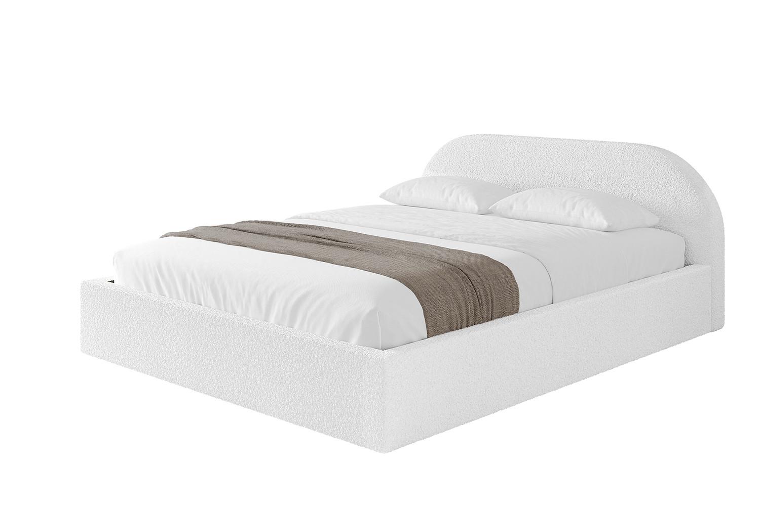 POLSTERBETT mit Bettkasten und Lattenrost, Boxbett ohne Matratze - TIVON-V1 180x200 Weiß - Weiß, Holzwerkstoff/Textil (180/200cm) - ALTDECOR