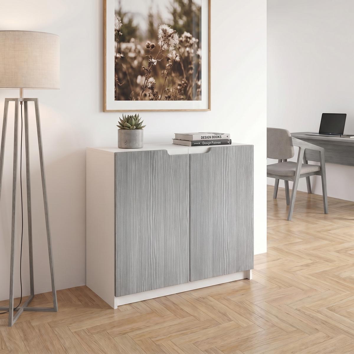 KOMMODE Logan Fronten in Avola-Anthrazit - Anthrazit, Holzwerkstoff (82/78/37cm) - Vladon