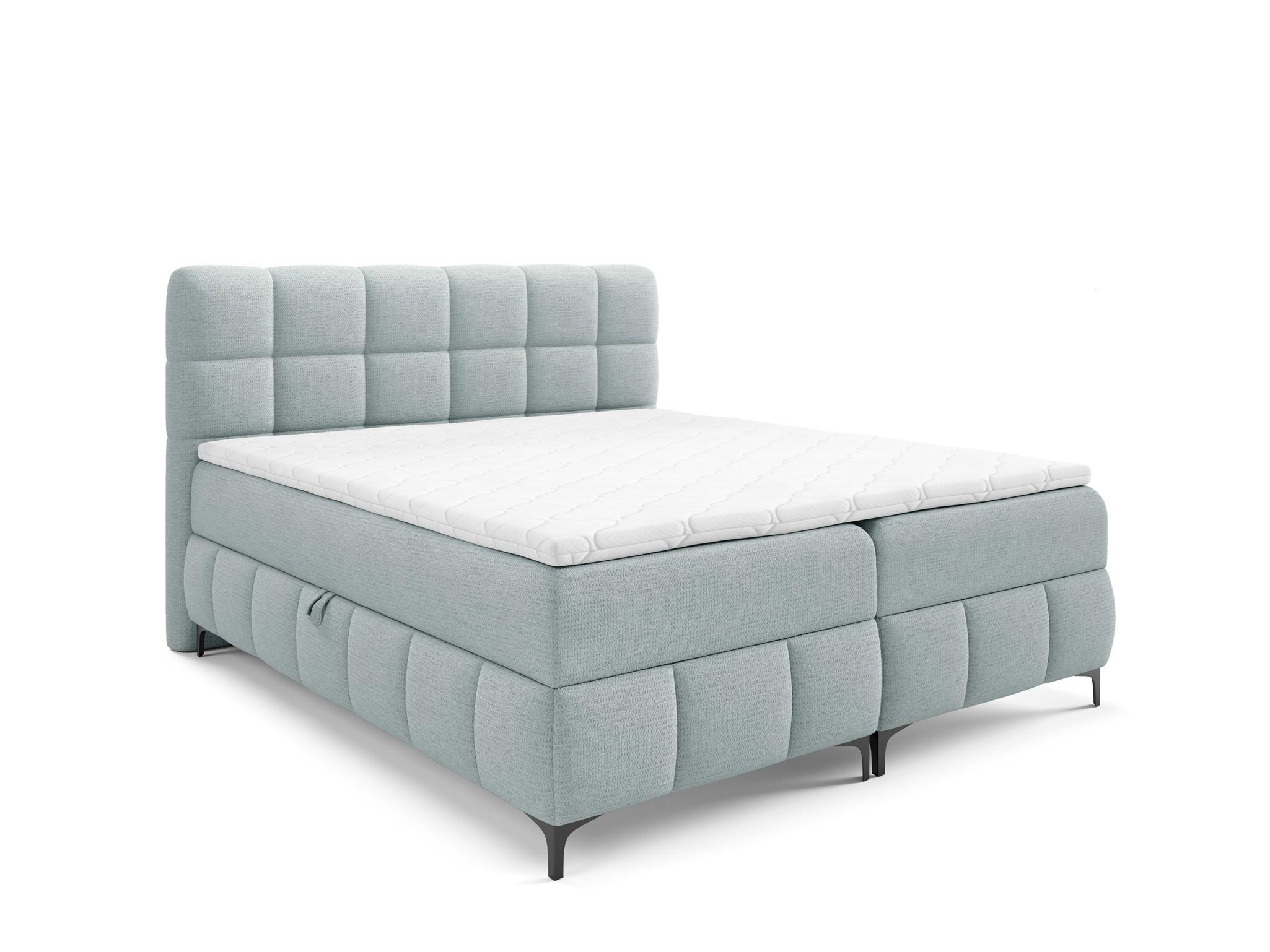 BOXBETT Sophie In Aragon - Hellblau, Holzwerkstoff/Textil (100/200cm) - Fun Möbel