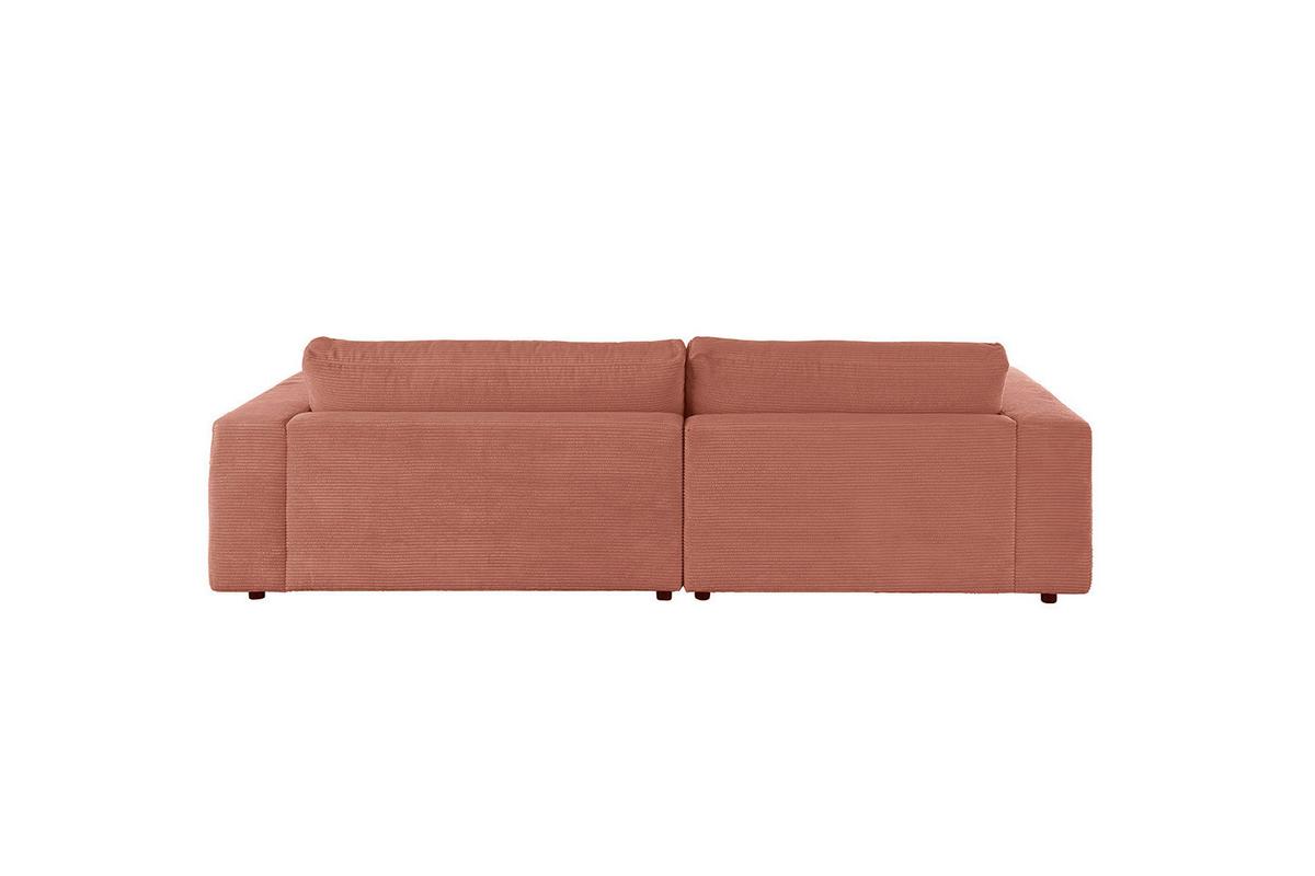 ECKSOFA MADELINE Braun Cord - Schwarz/Braun, Kunststoff/Textil (270/190cm) - KAWOLA
