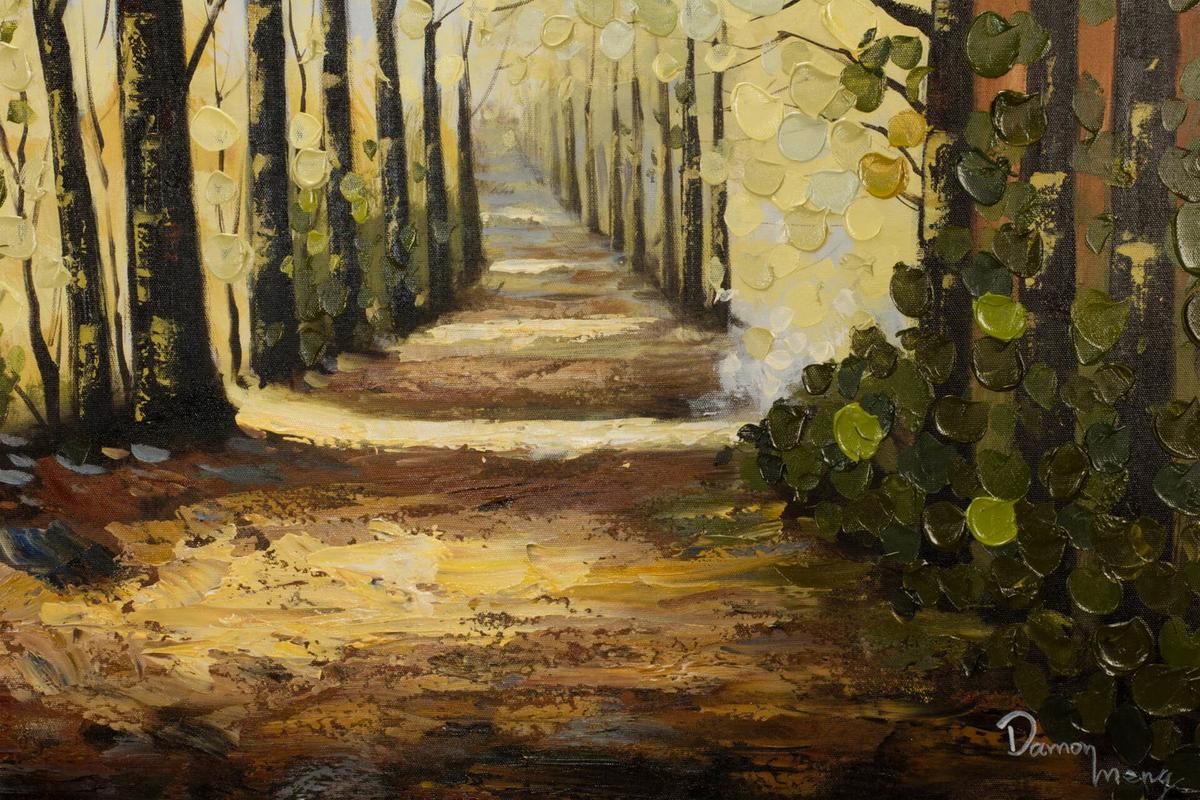 ACRYLBILD HANDGEMALT 80/80 cm - Braun/Grün, Holz/Textil (80/80cm) - KUNSTLOFT