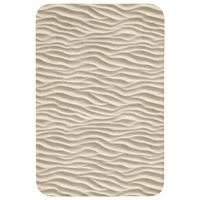 BADEMATTE Sand - Wellen - Beige 60x90 cm - Beige, Textil (60/90cm) - OnlyWow