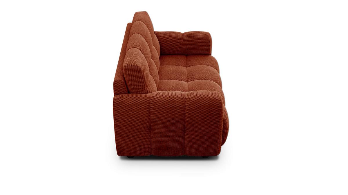 SOFA MELLOW 2-Sitzer, dunkelorange - Dunkelorange/Schwarz, Holz/Textil (153/87/98cm) - Wozimo