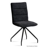 ESSZIMMERSTUHL (8er-Set) Dianna 47x92x60 Schwarz/Anthrazit - Anthrazit/Schwarz, Kunststoff (60/92/47cm) - 58aufmkessel