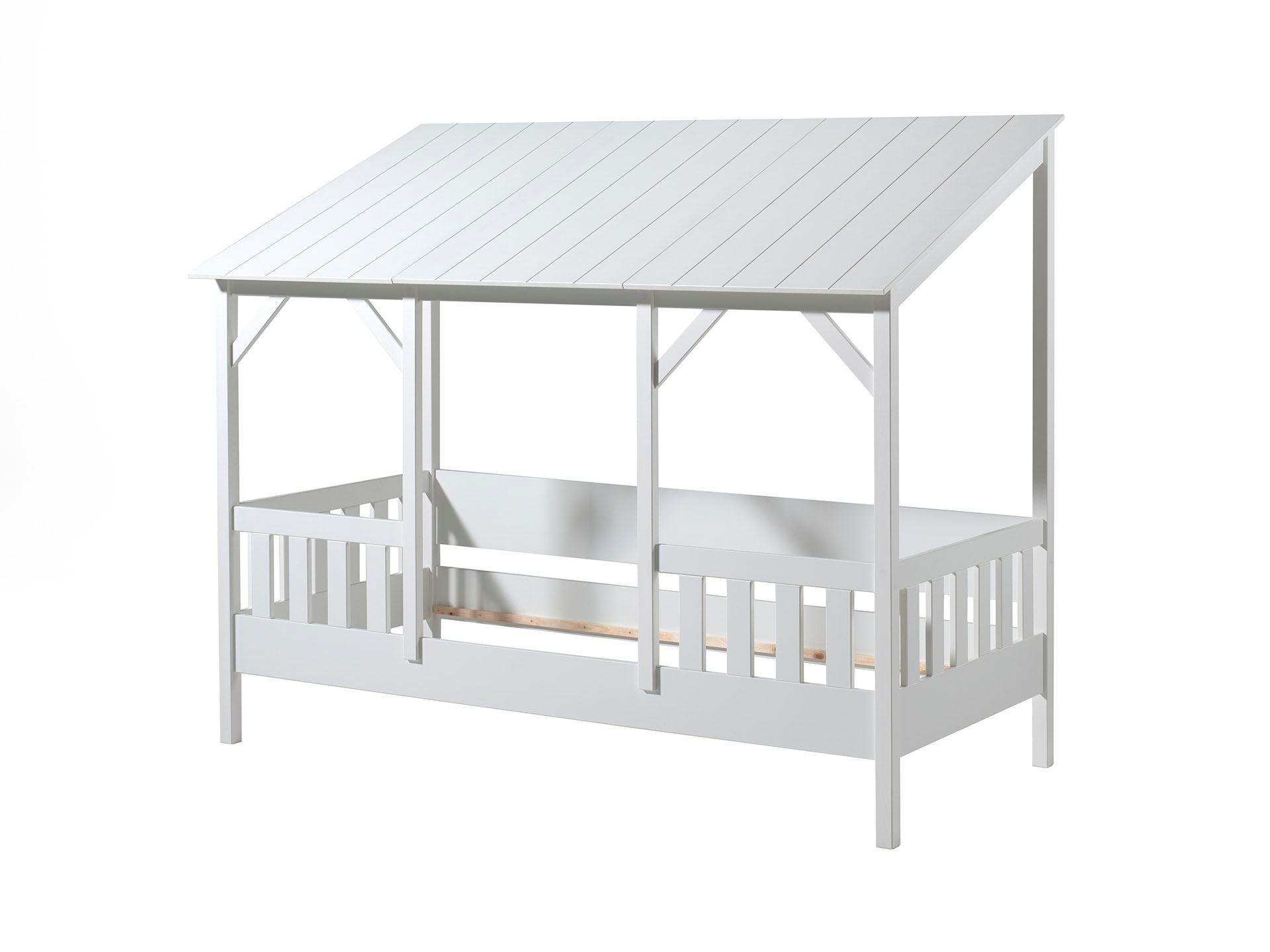 HAUSBETT Kat 214x174x105 aus MDF+Massivholz in Weiß - Weiß, Holzwerkstoff (90/200cm) - 58aufmkessel