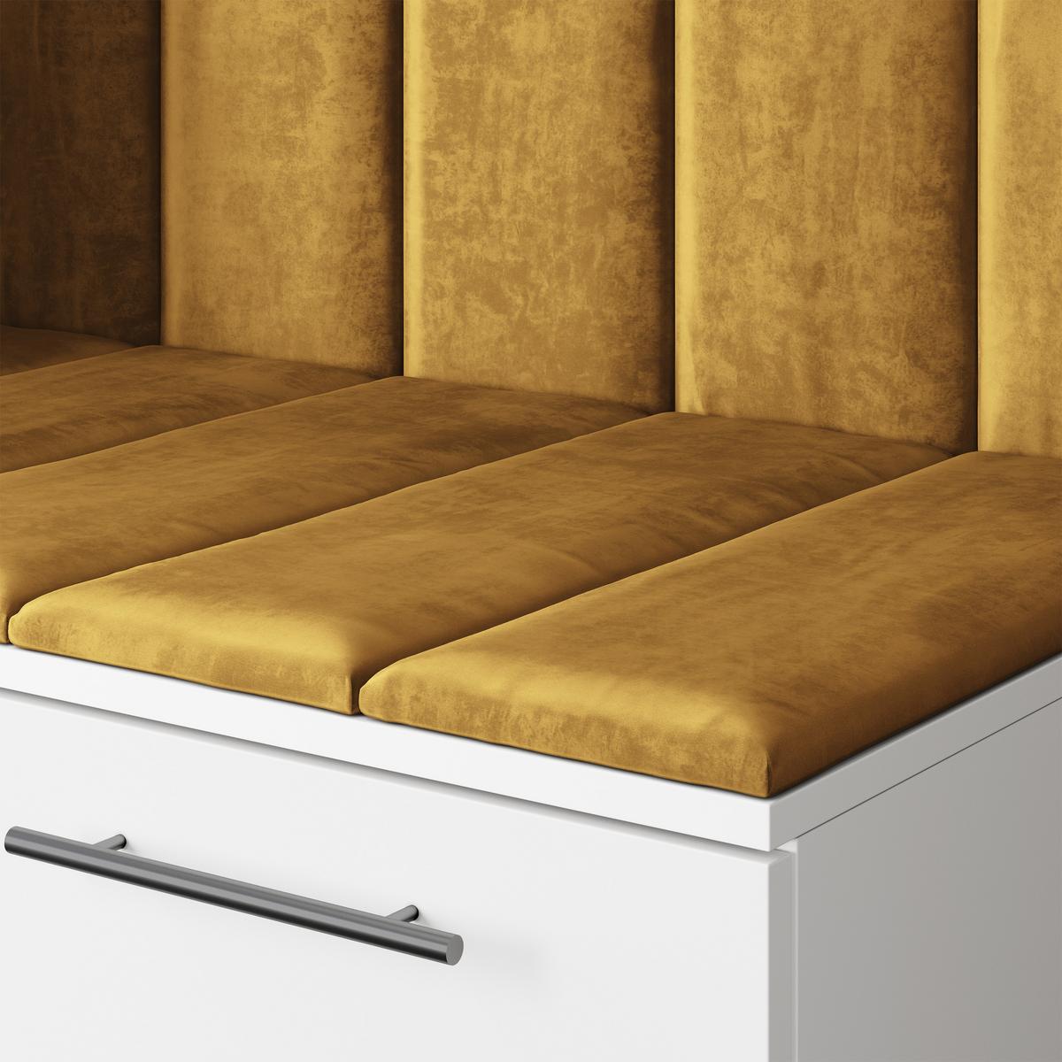 GARDEROBENSCHRANK REMA 150/240/60 cm Modern Garderobe-Set Kaschmir - Kaschmir/Gelb, Holzwerkstoff (150/240/60cm) - MASSENO