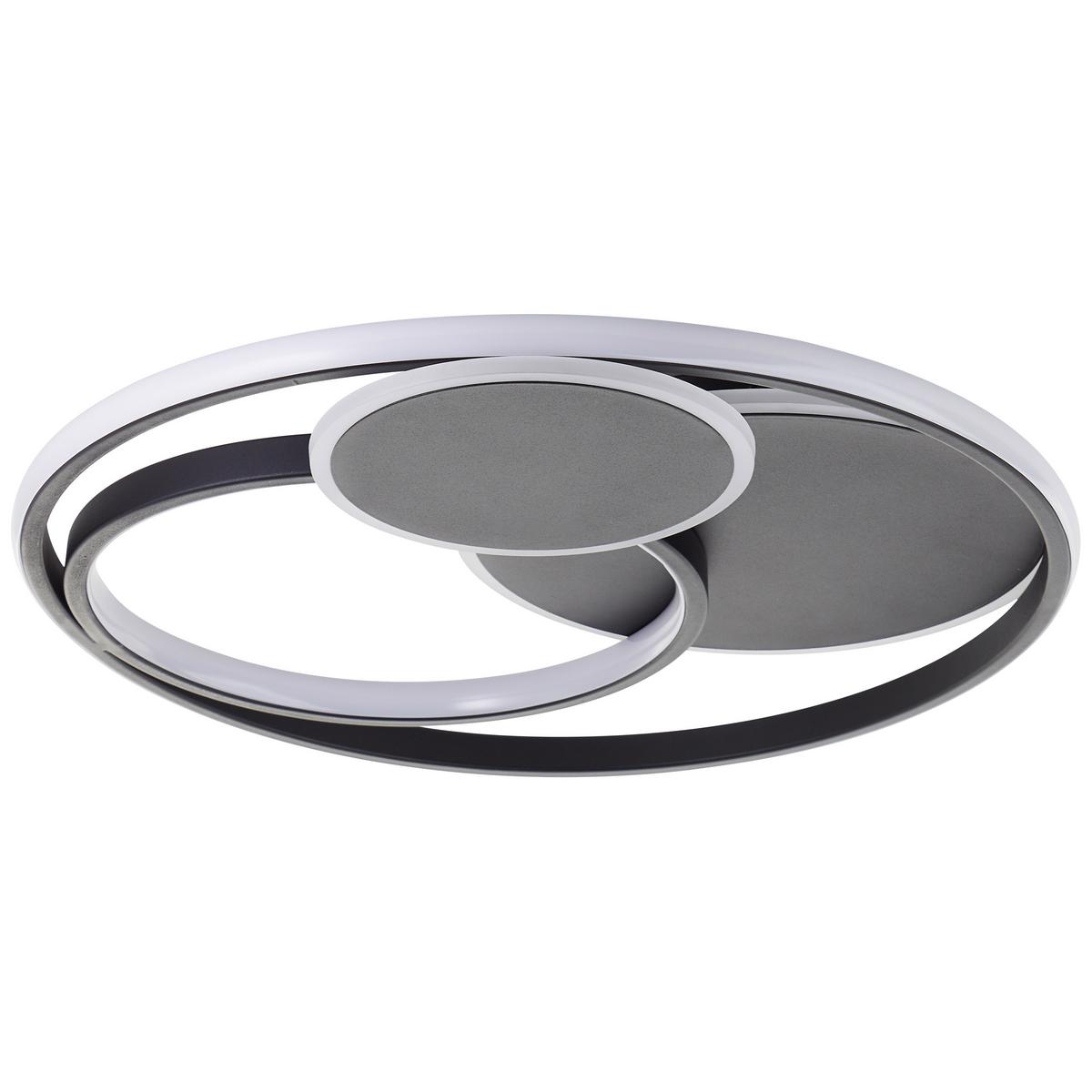 DECKENLEUCHTE Runda G99371/76 - Schwarz, Metall (50/50/7cm) - Brilliant