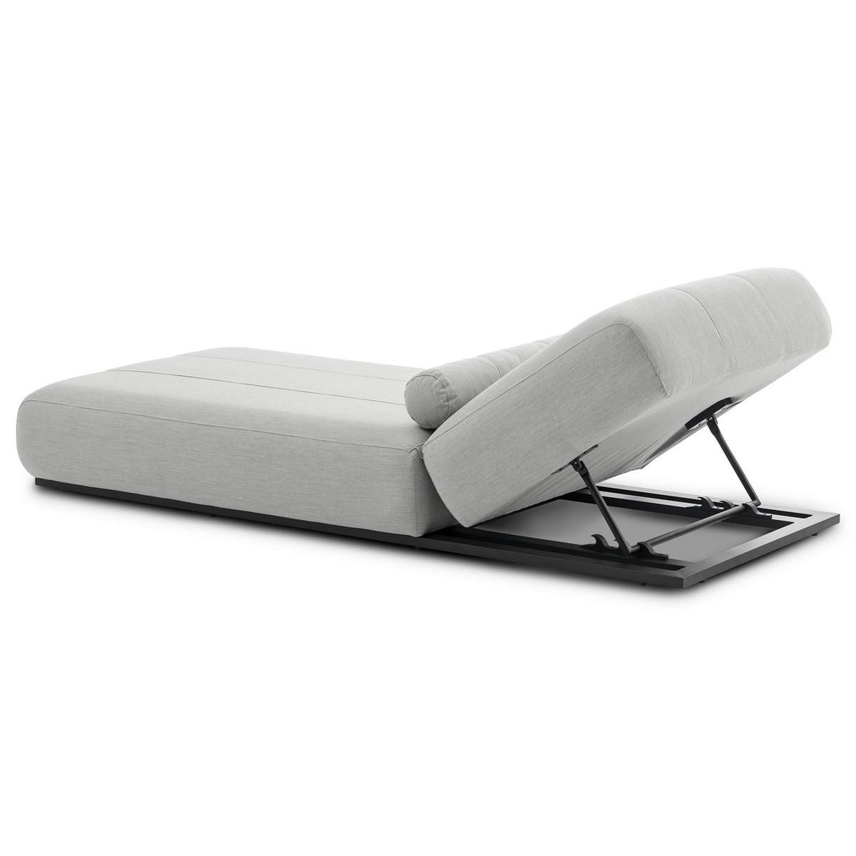 SONNENLIEGE TROPEA schwarz, hellgrau - Schwarz, Kunststoff (213/32/91cm) - IDIMEX