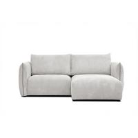 ECKSOFA TAUER 3-Sitzer, weiß - Schwarz/Weiß, Holzwerkstoff/Kunststoff (206/173cm) - Wozimo