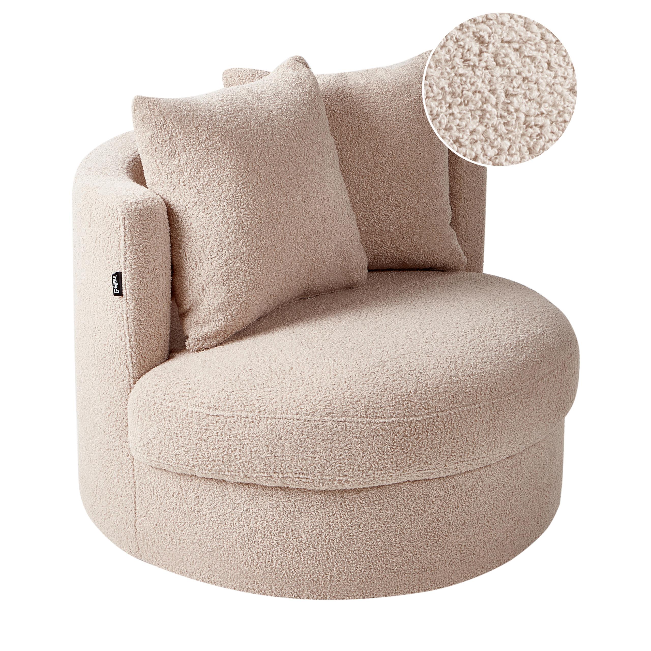SESSEL Beige Dalby - Beige, Textil (82/61/82cm) - Beliani