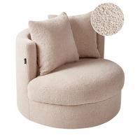 SESSEL Beige Dalby - Beige, Textil (82/61/82cm) - Beliani