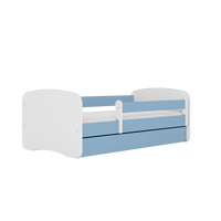 KINDERBETT ohne Muster mit Schublade 160/80 Blau 90/61/164 - Blau, Holzwerkstoff (80/160cm) - RAUMHIRSCH FURNITURE