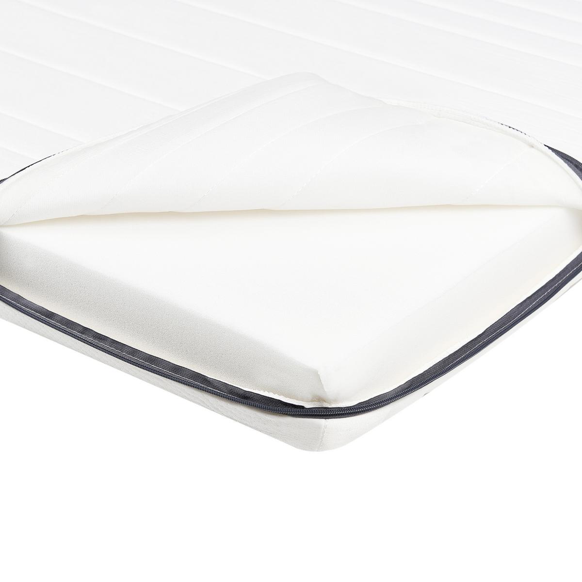 SCHAUMMATRATZE H2/3 Mittel 90/200 cm Precious - Weiß, Textil (90/200cm) - Beliani
