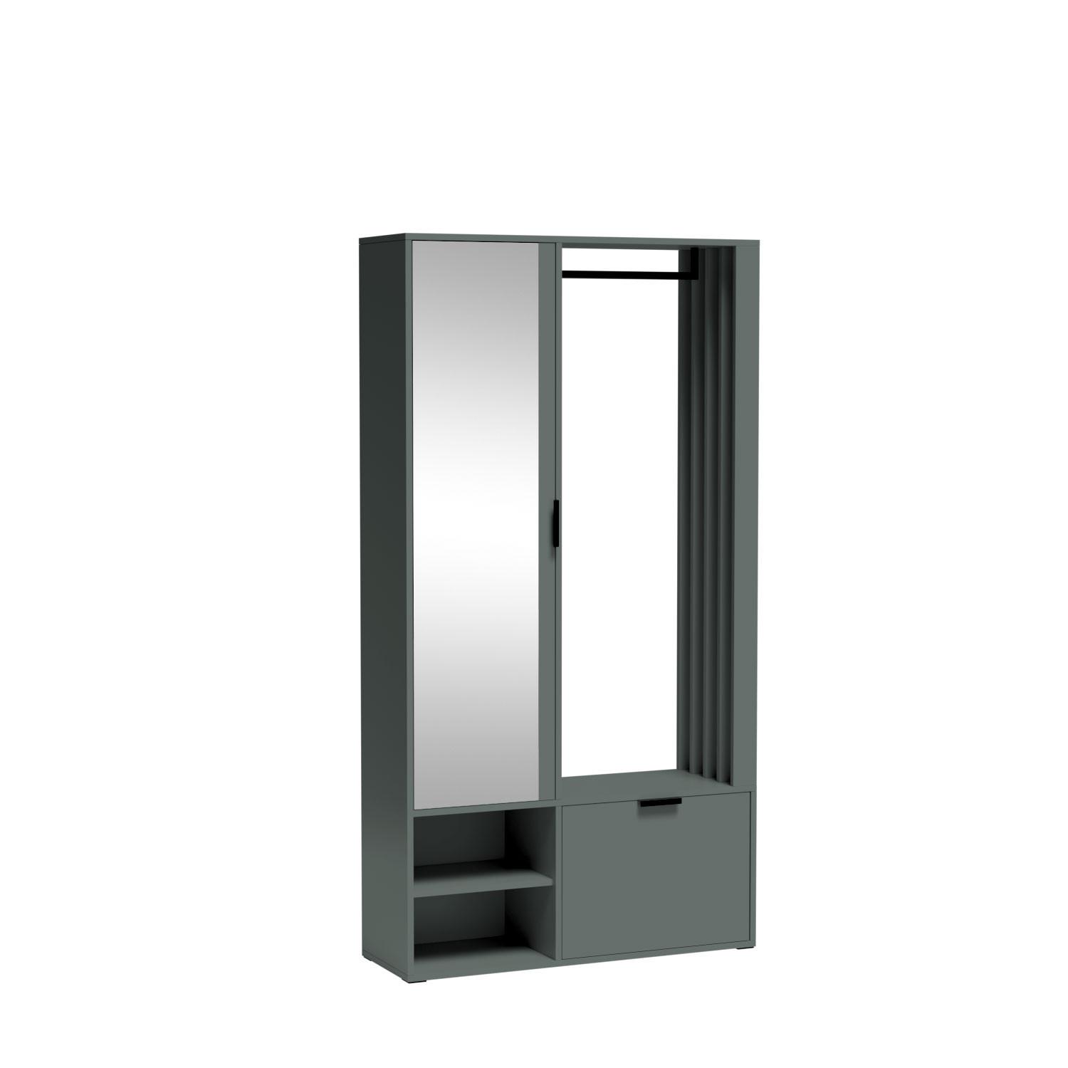 GARDEROBENSCHRANK Limo Plus mit zwei Türen grün - Grün, Holzwerkstoff (100/190/33cm) - Beautysofa