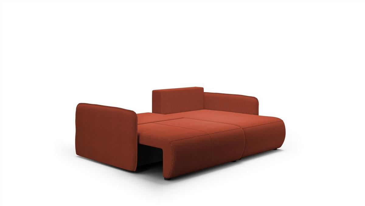 ECKSOFA Calgary - Rotbraun, Holzwerkstoff/Textil (207/148cm) - Fun Möbel