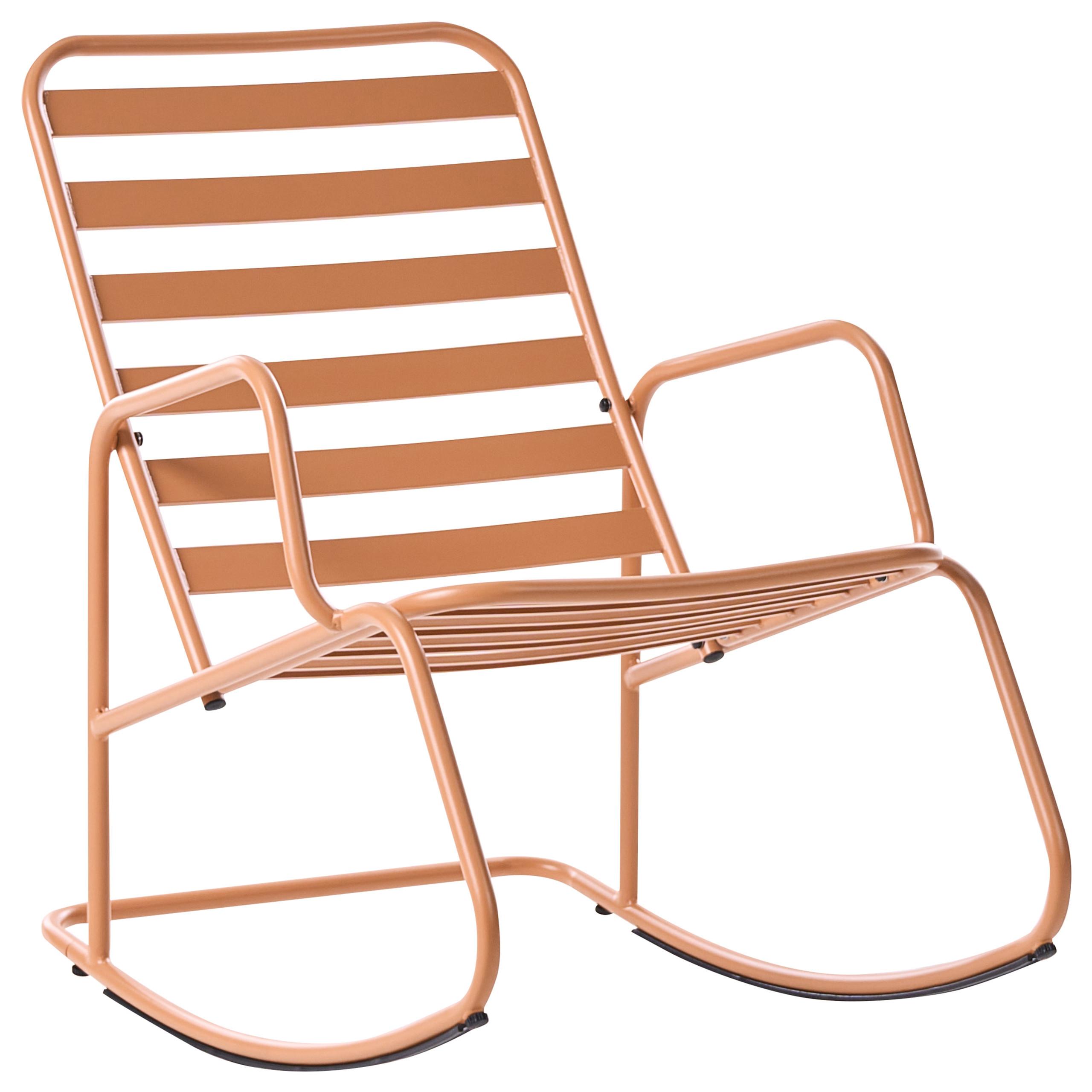GARTEN-SCHAUKELSTUHL Goldbraun Turi - Braun, Metall (66/92/96cm) - Beliani
