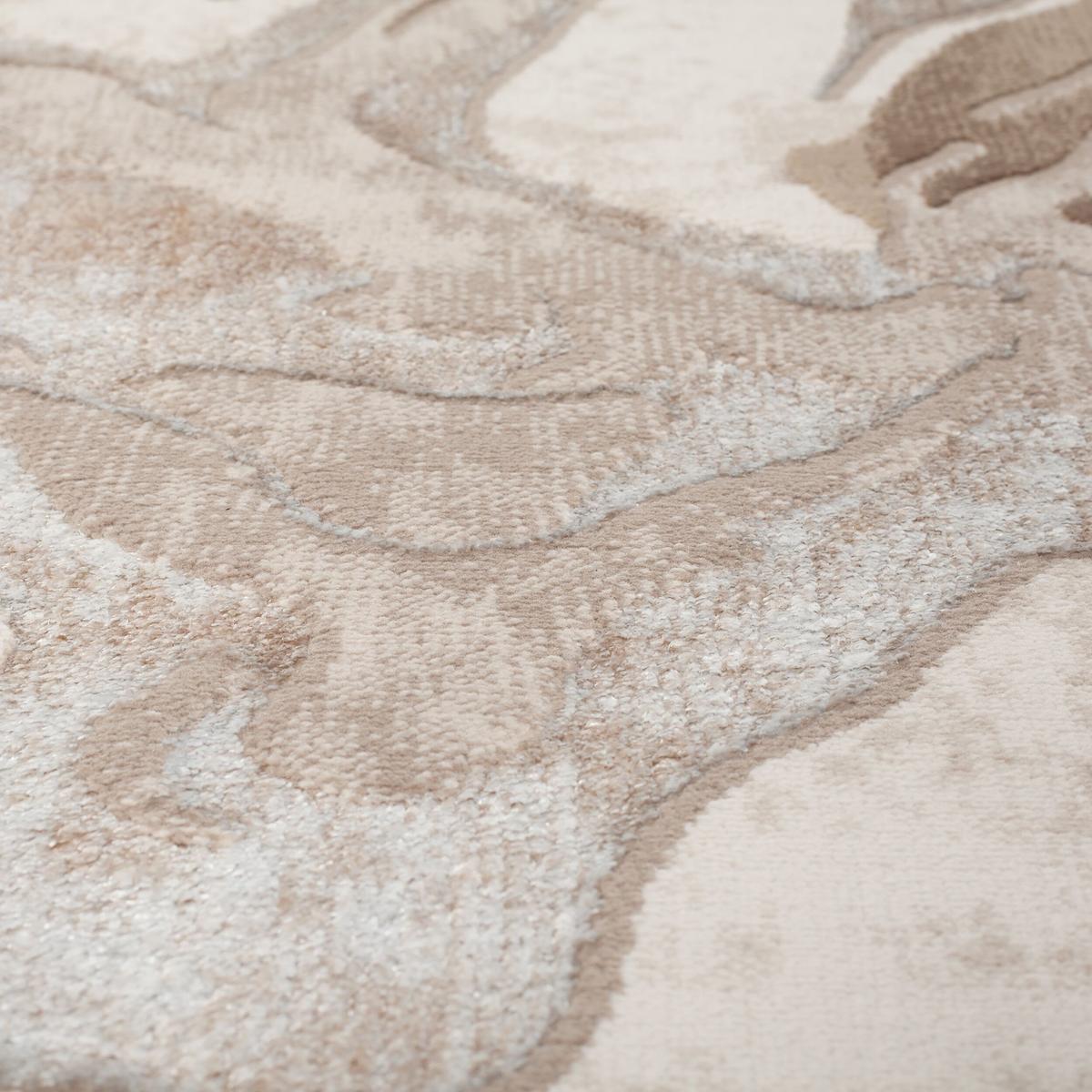 TEPPICH OUSE, abstrakt, Beige, 80 x 150 cm - Beige, Textil (80/150cm) - KADIMA DESIGN