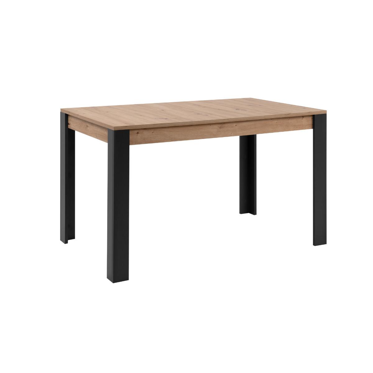 ESSTISCH AUSZIEHBAR artisan-eiche schwarz 100/80/75 cm - Eschefarben, Holzwerkstoff (86/80/75cm) - Calicosy