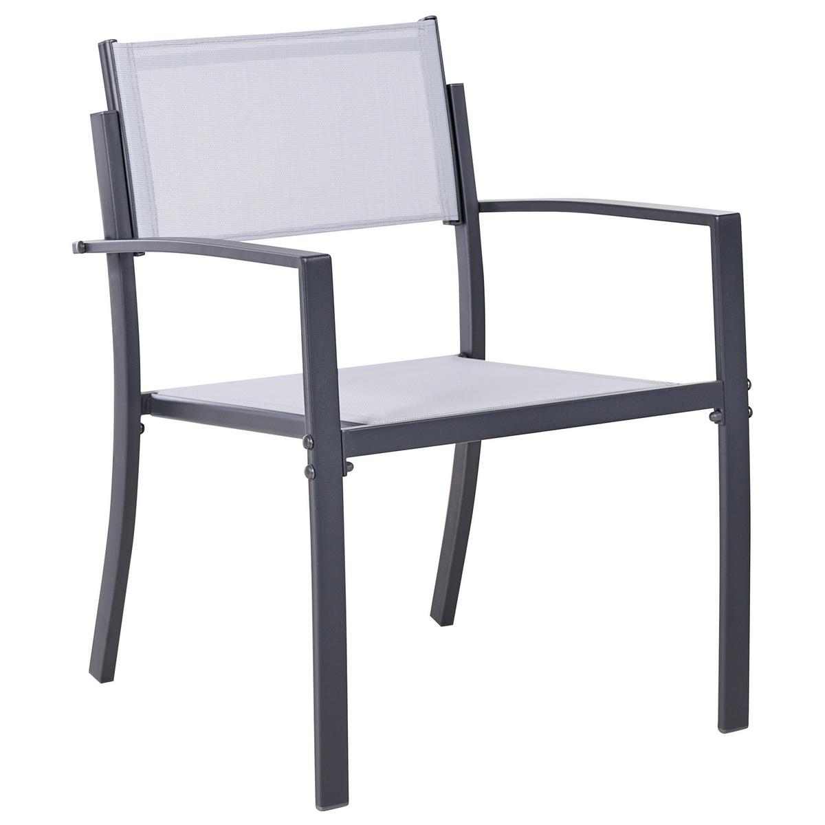 BISTRO-SET Metall Grau Tavoleto - Grau, Metall - Beliani