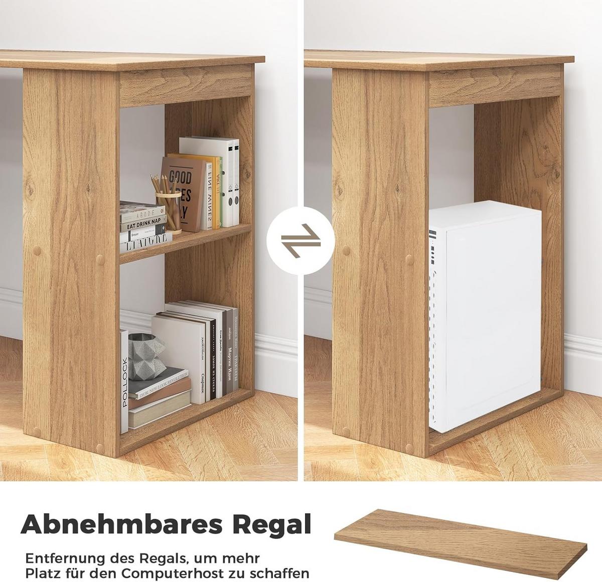 SCHREIBTISCH 120cm Holz - Rot, Holz (52/122/120cm) - COSTWAY