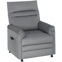 MASSAGESESSEL mit Neigung aus Samt Grau - Schwarz/Grau, Textil/Metall (82/106/99cm) - HOMCOM