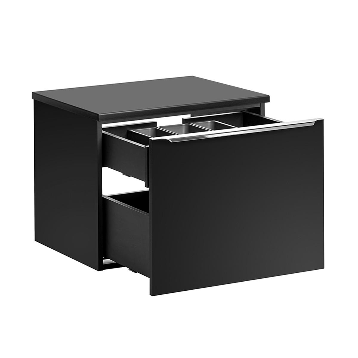 WASCHTISCHUNTERSCHRANK 60cm Éros Schwarz - Schwarz, Holzwerkstoff (60/48/46cm) - Petits-meubles