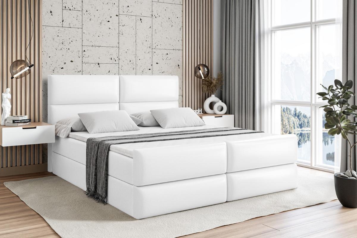 BOXBETT BOXI3-Z - 180x200 cm - H4 - Weiß Hochglanz - Weiß Hochglanz, Holzwerkstoff (180/200cm) - ALTDECOR