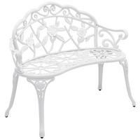 GARTENBANK Monfalcone - Weiß, Metall (99/78/54cm) - casa.pro