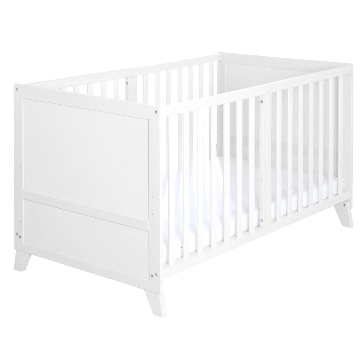 BABYBETTSET 'Wooland Buddies' 70 x 140 inkl. kompletter Ausstattung - Weiß / Pastellgrün - Weiß, Holz (70/140cm) - Roba