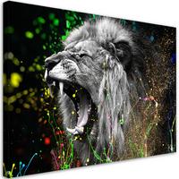 WANDBILD löwe tier natur - Multicolor, Textil (60/40cm) - Feeby