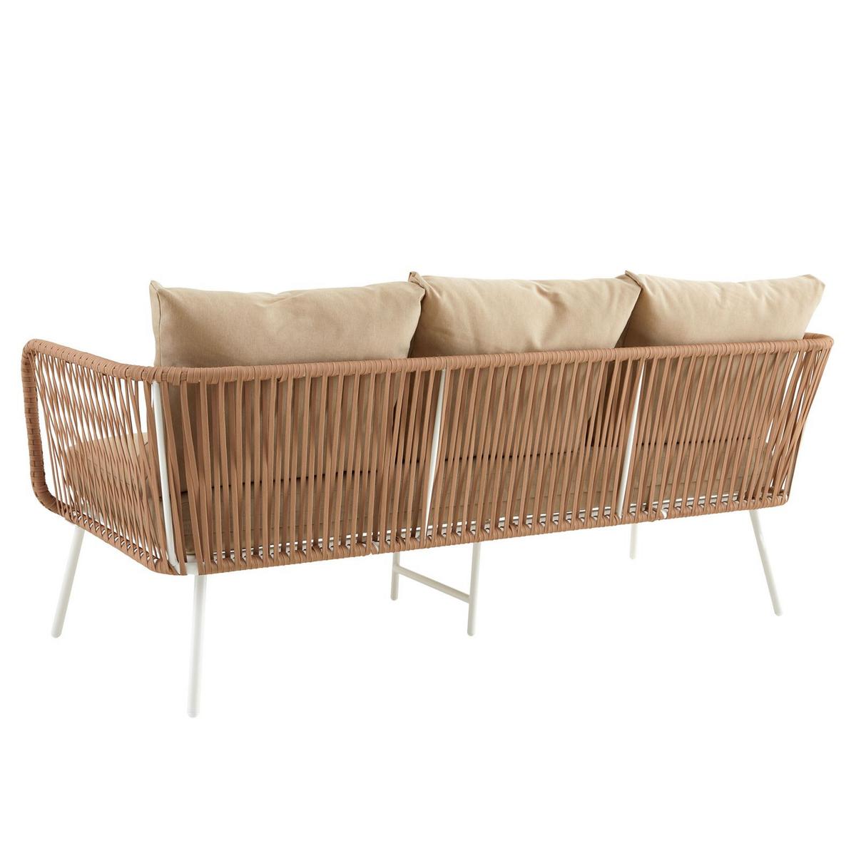 GARTENMÖBEL MYKONOS - Beige/Weiß, Metall - IDIMEX