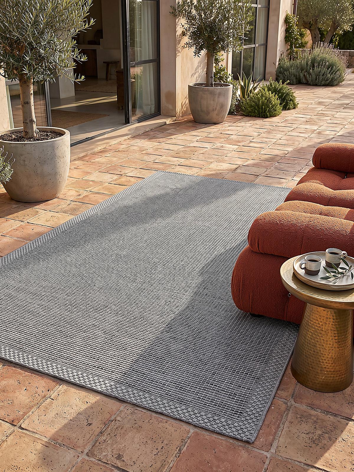 FLACHWEBTEPPICH Uni ESERA Polypropylen Grau 200 x 280 cm - Grau, Textil (200/280cm) - KADIMA DESIGN
