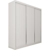 SCHWEBETÜRENSCHRANK Mario II 240/216/61 weiß mit Schubladen - Weiß, Holzwerkstoff (240/216/61cm) - Beautysofa