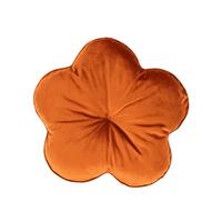 KISSEN-BLUME Samt&Sonders rost-orange 50 cm Ø - Dunkelorange, Textil (50/50cm) - beties Heimtextil