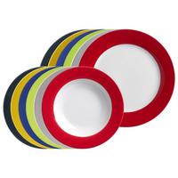 TAFELSERVICE Doppio bunt 12-tlg. - Multicolor, Keramik (2/2/2cm) - Ritzenhoff Breker