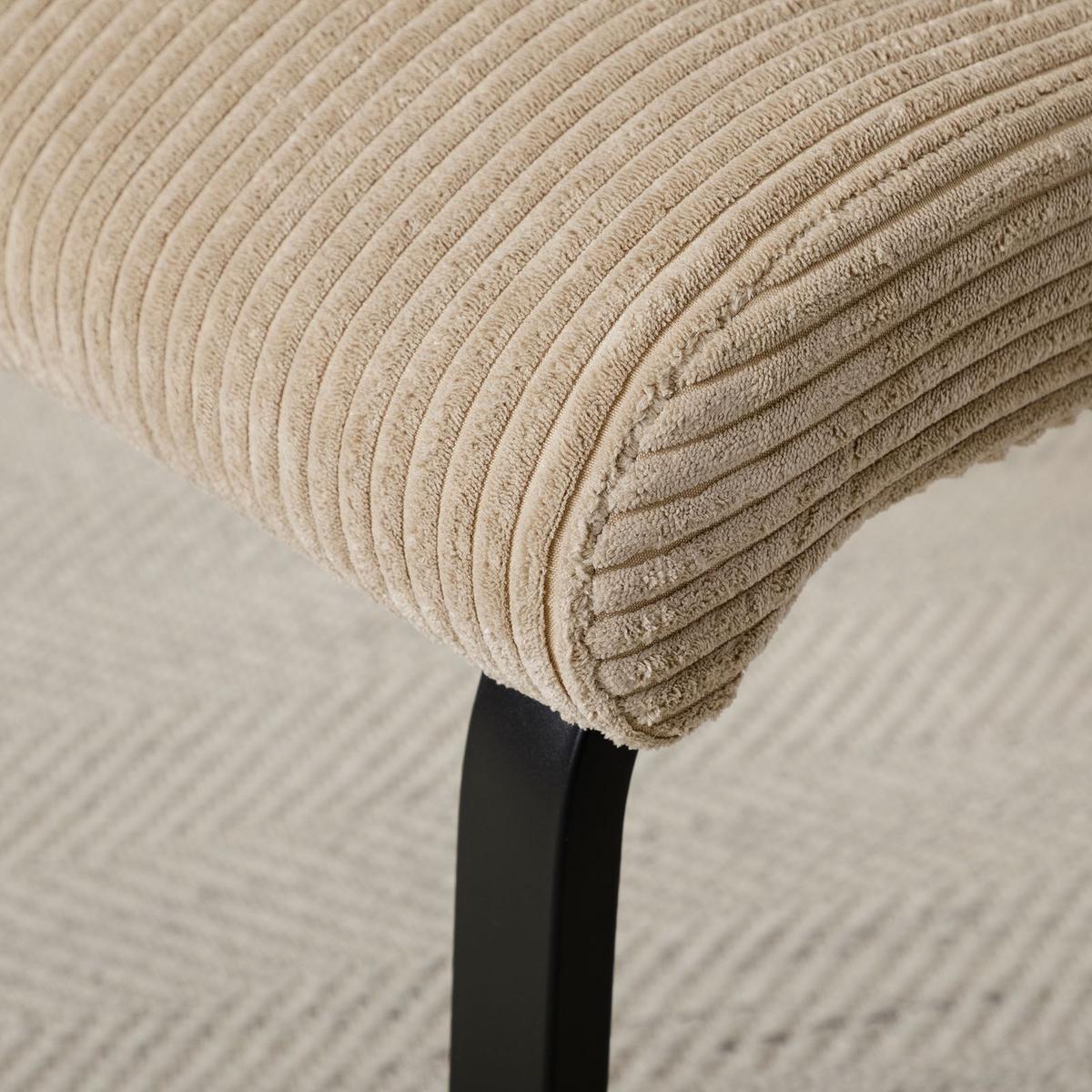 ESSZIMMERBANK MATESE beige - Beige, Textil/Metall (135/88/58cm) - IDIMEX