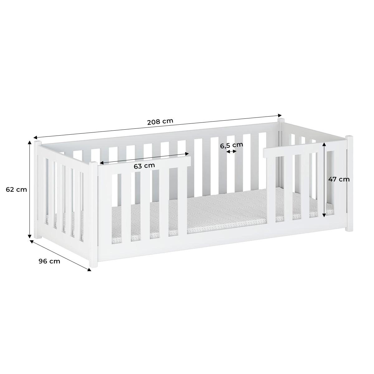 BETT 90/200 Ninon Weiß - Weiß, Holzwerkstoff (90/200cm) - Petits-meubles