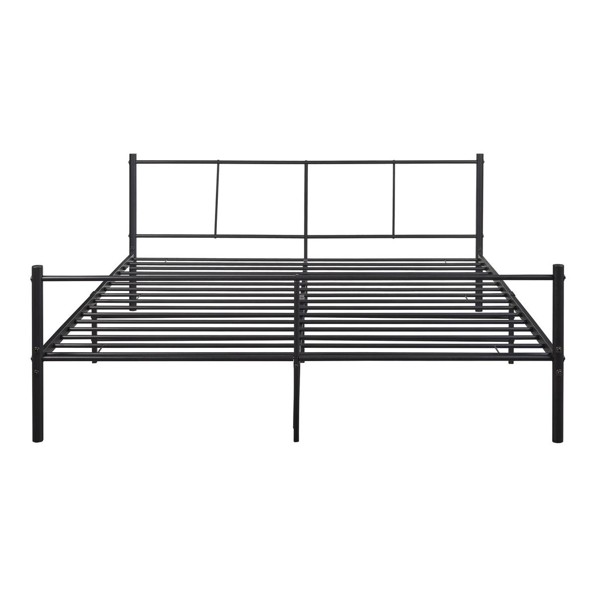 METALLBETT Laos - Schwarz, Metall (180/200cm) - [en.casa]