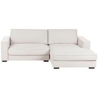 ECKSOFA Stoff Hellbeige linksseitig Renders - Beige, Textil (257/136cm) - Beliani