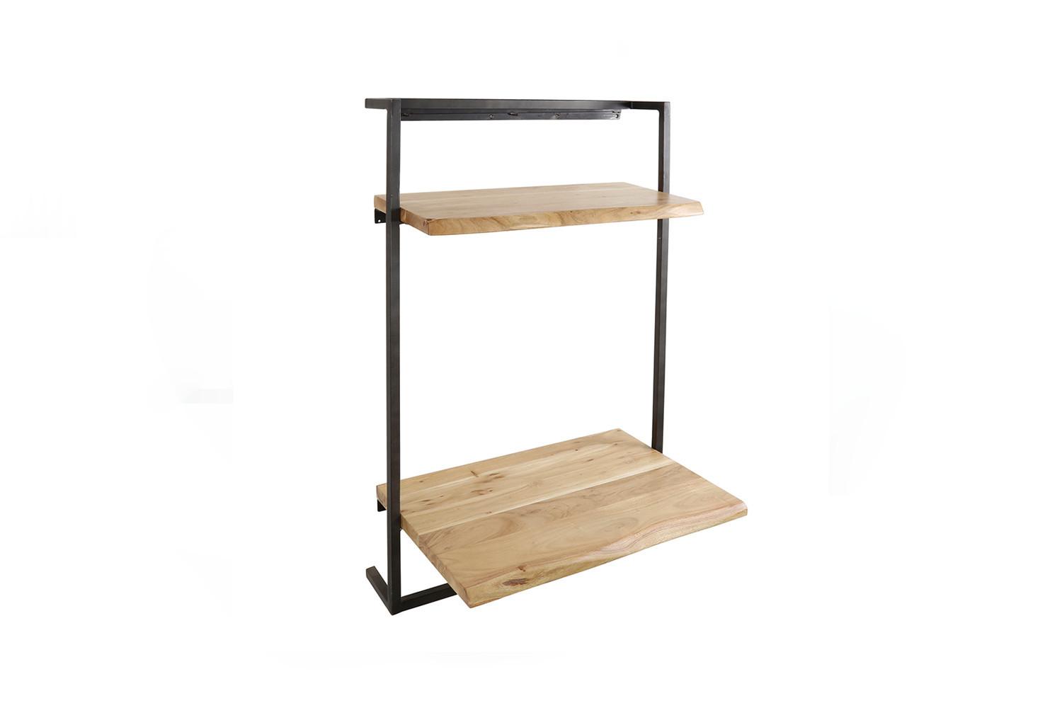 SCHREIBTISCH AIDY Holz Akazie - Zwetschgeholzfarben/Schwarz, Holz (45/65/100cm) - KAWOLA
