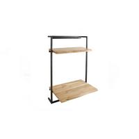 SCHREIBTISCH AIDY Holz Akazie - Zwetschgeholzfarben/Schwarz, Holz (45/65/100cm) - KAWOLA