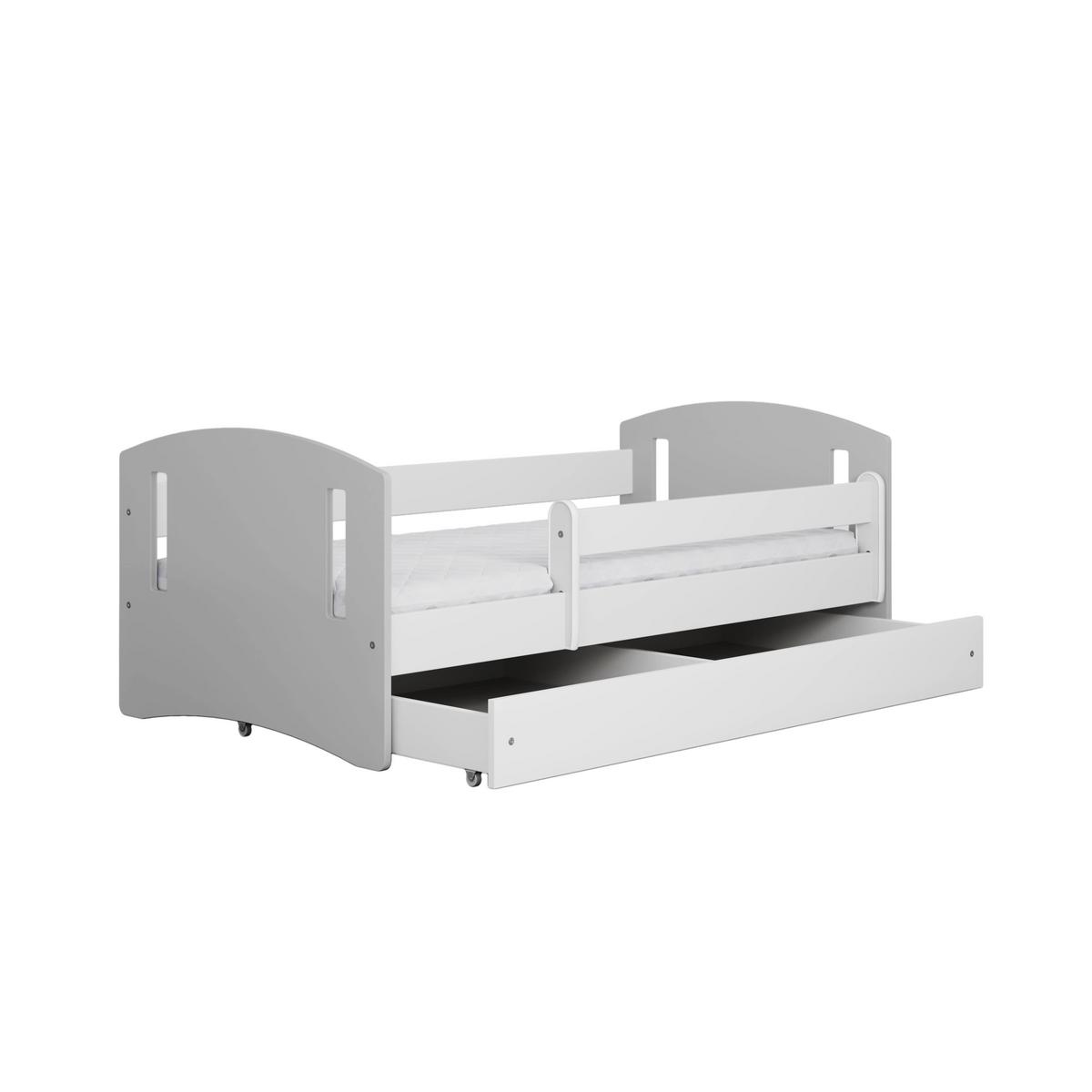 KINDERBETT CLASSIC II mit Schublade ohne Matratze Grau 90/65/144 - Grau, Holzwerkstoff (80/140cm) - RAUMHIRSCH FURNITURE