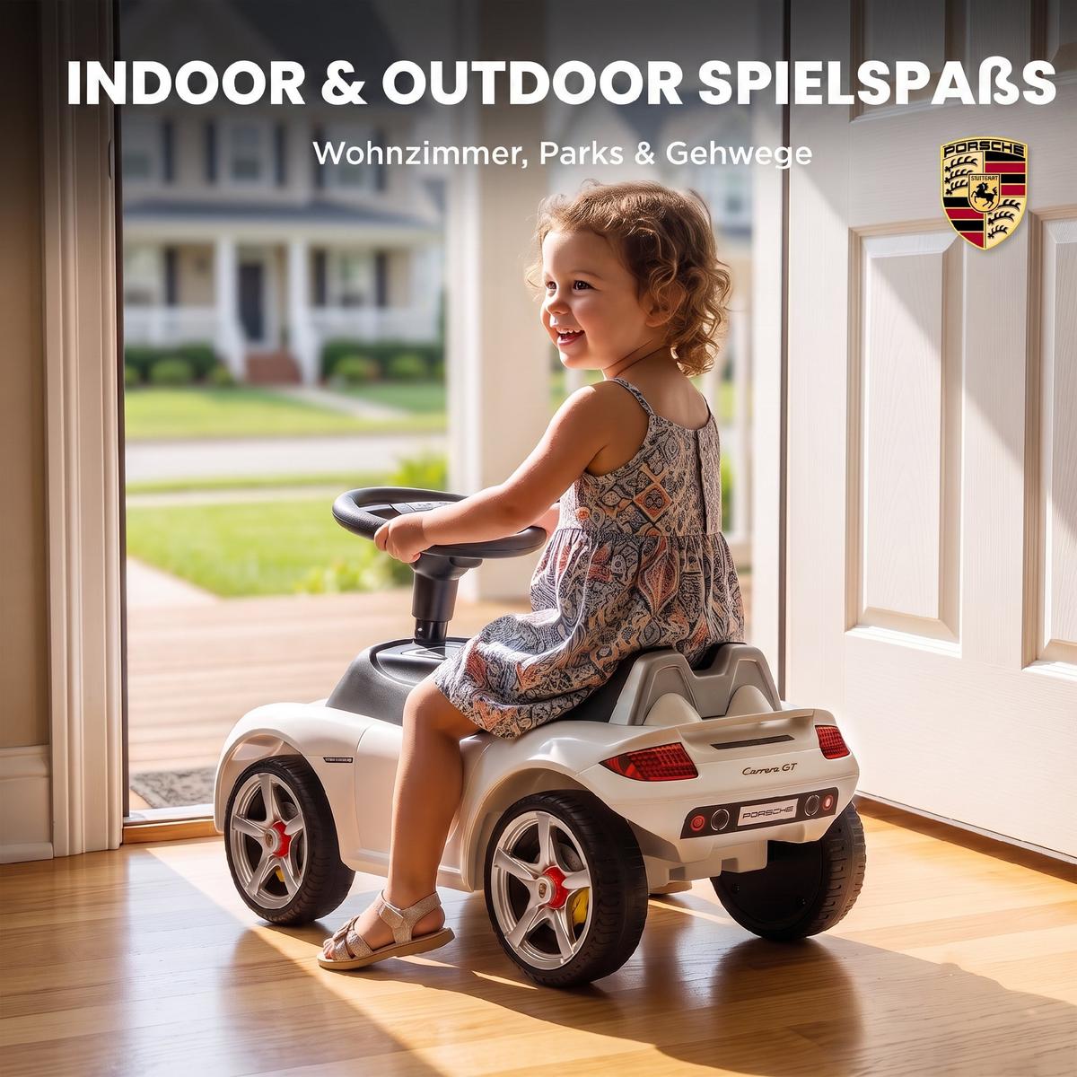 KINDER-RUTSCHAUTO PP Weiß - Weiß, Kunststoff (63/28.5/38cm) - AIYAPLAY