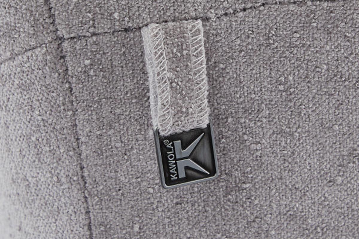 DESIGNSOFA GARBO Grau Webstoff - Schwarz/Grau, Textil/Metall (280/92/158cm) - KAWOLA