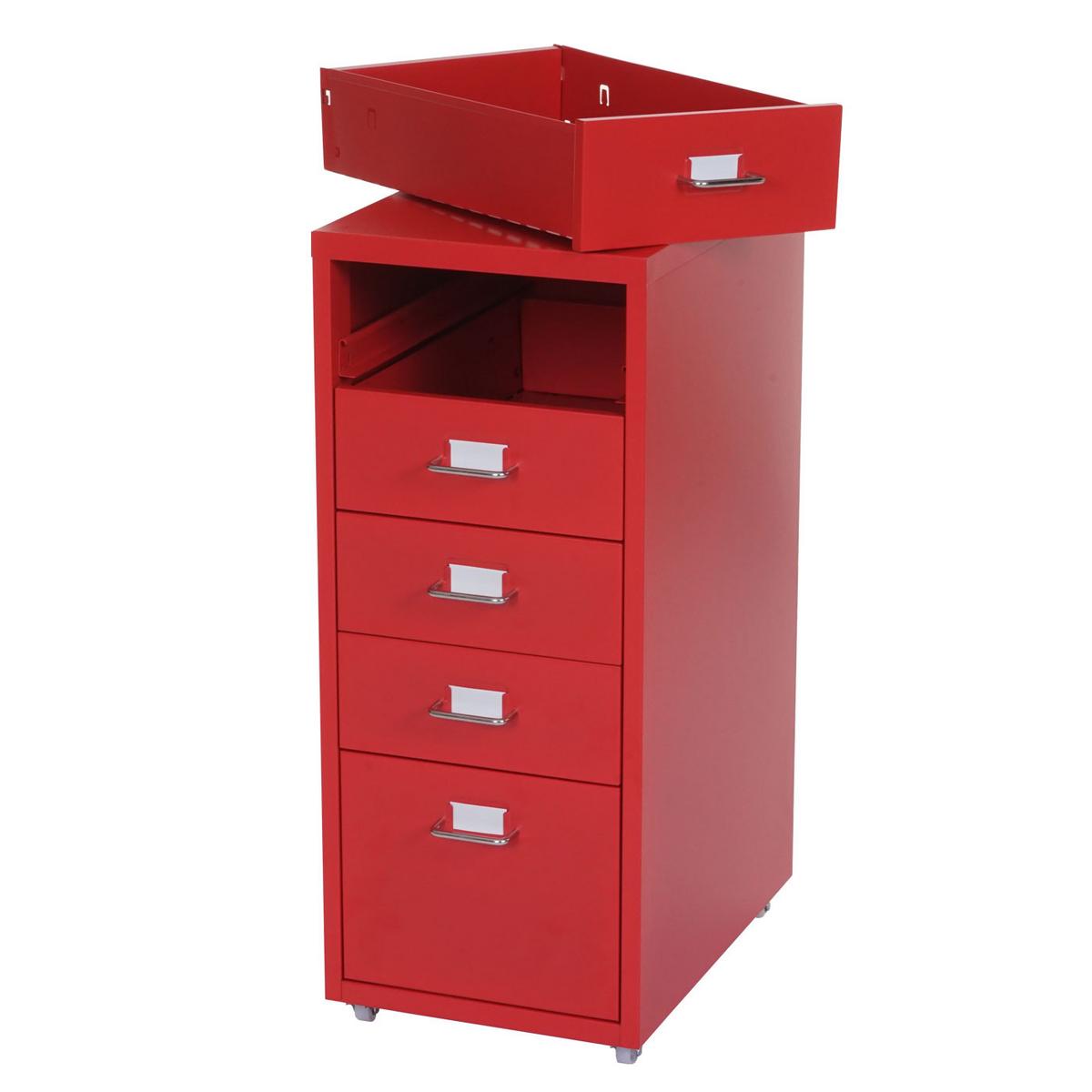 ROLLCONTAINER Rot - Rot, Metall (28/69/41cm) - MCW