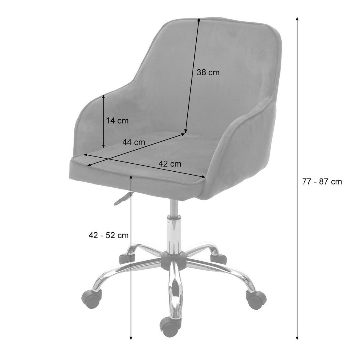 BÜROSTUHL Grau - Grau, Textil (54/87/56cm) - MCW
