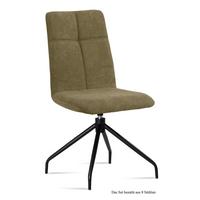 ESSZIMMERSTUHL drehbar (8er-Set) Dniren 47x92x60 Schwarz/Olivgrün - Schwarz/Olivgrün, Kunststoff (60/92/47cm) - 58aufmkessel